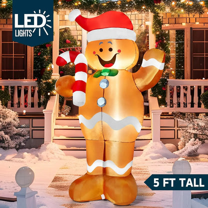 Syncfun 5 FT Christmas Gingerbread Man Inflatable Outdoor