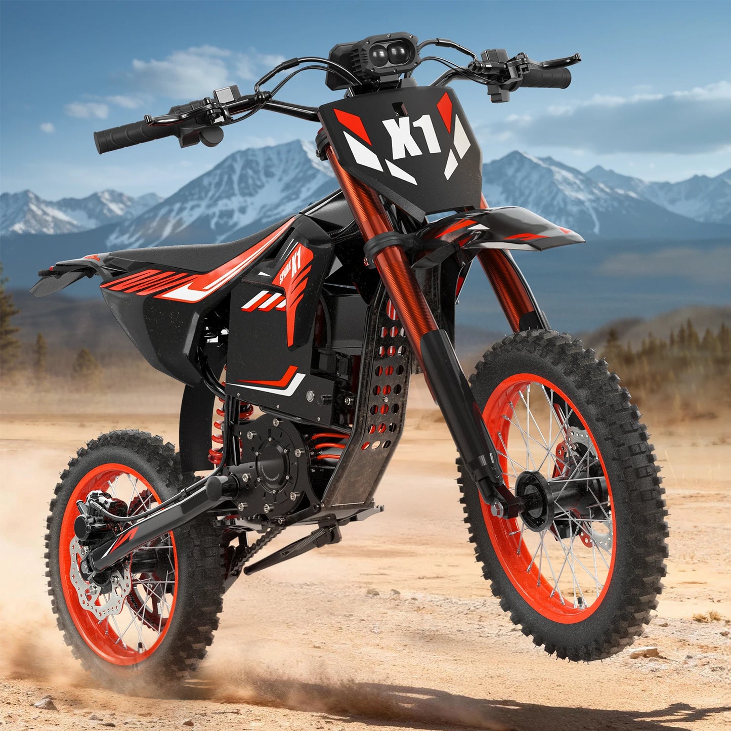 QRONGE X1 Spark Electric Dirt Bike 4500W Peak&Up to 60 Miles 50MPH