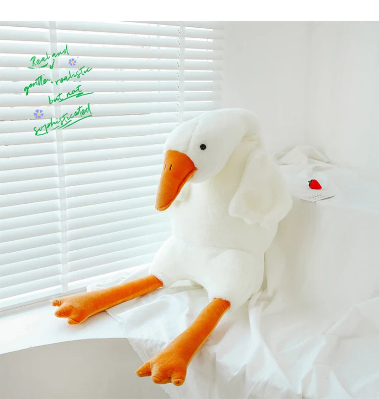 90-190cm Lovely Big White Goose Throw Pillow Plush Toy Big Goose