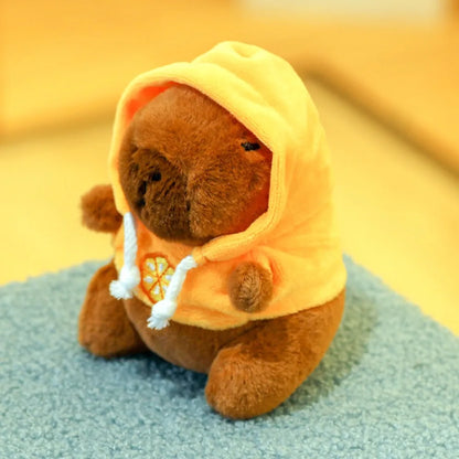 Cute Capybara Plush Toy Hoodie with Wings Simulation Doll
