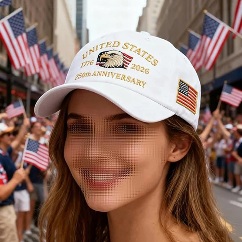 250th Anniversary Hat USA Patriotic Baseball Caps Eagle
