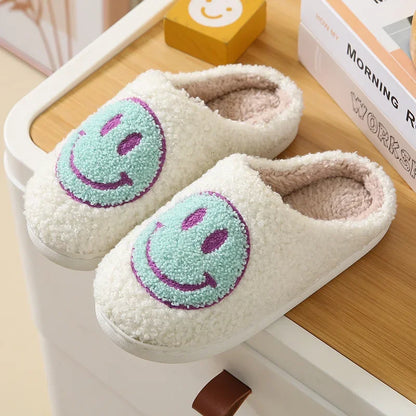 Smiley Face Cotton Slippers Women's Indoor Home