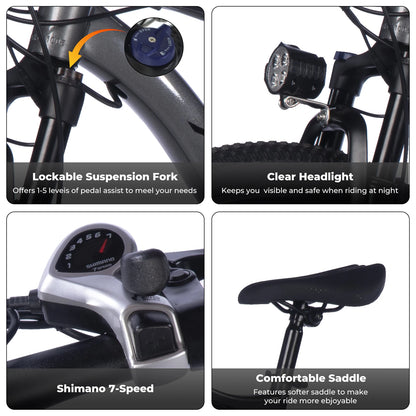 Electric Bike for Adults, 26" Electric Mountain Bike