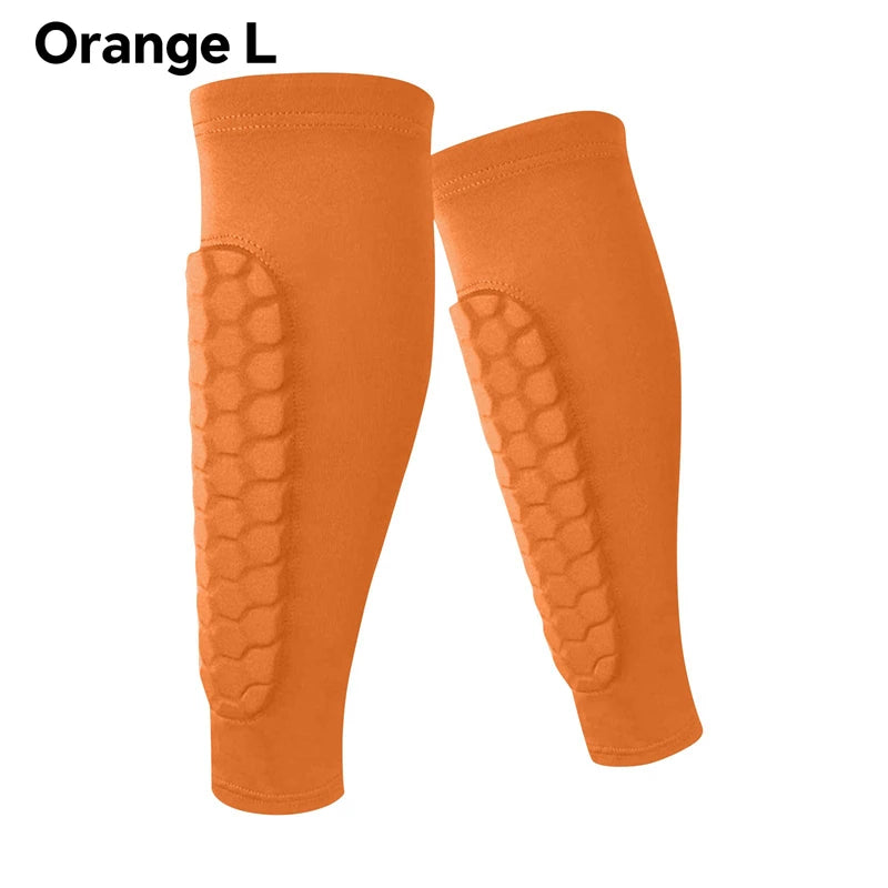 1Pcs Football Shin Guard Socks Sleeves with Foam Calf Compression