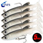 5pcs Kit Fishing Lure Soft Lure 8cm/ 2.8in Artificial Bait