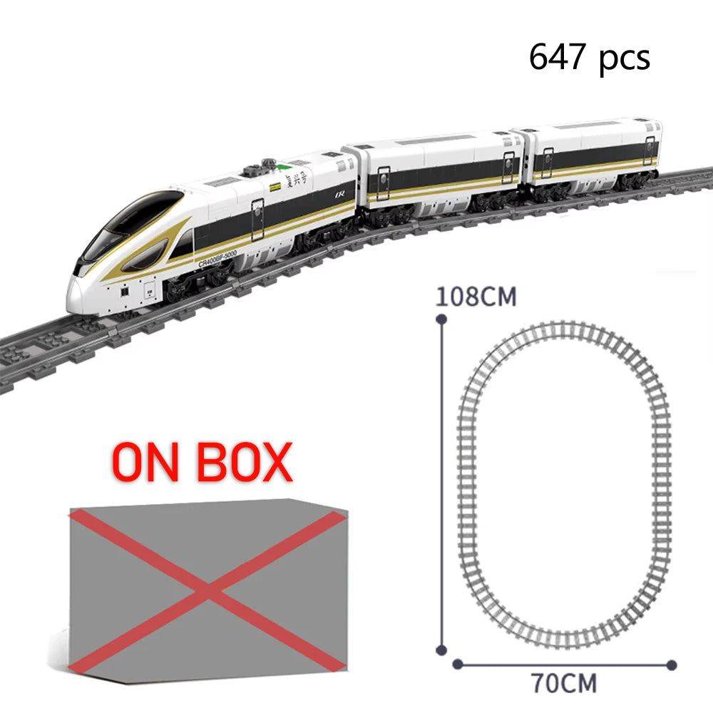 DOU BUILTBuilding Block City Train Track Model Electric