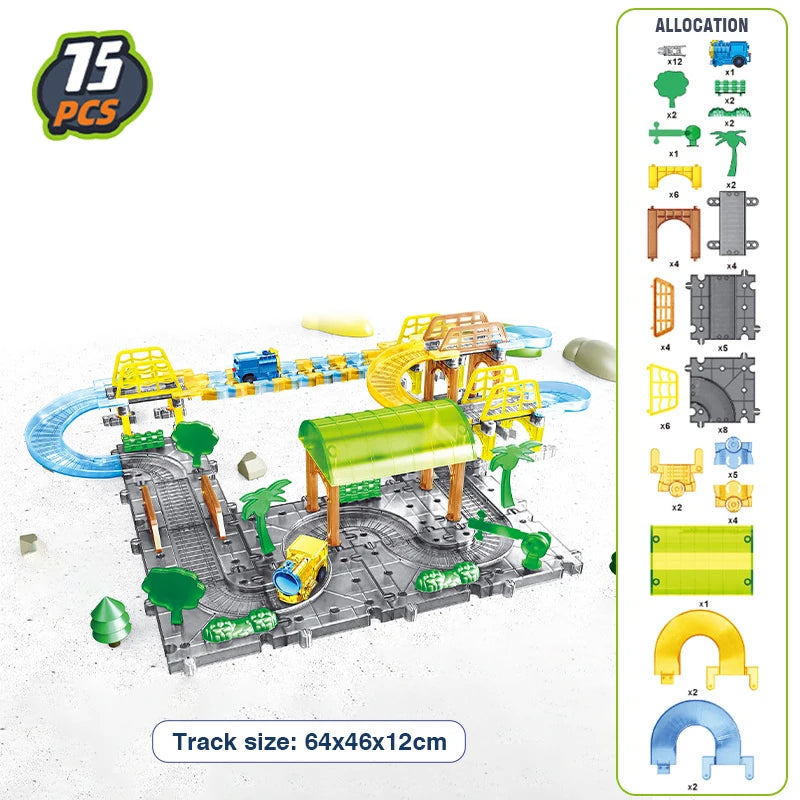 Electric train tracks Toys Splicing Track Trains Transparent