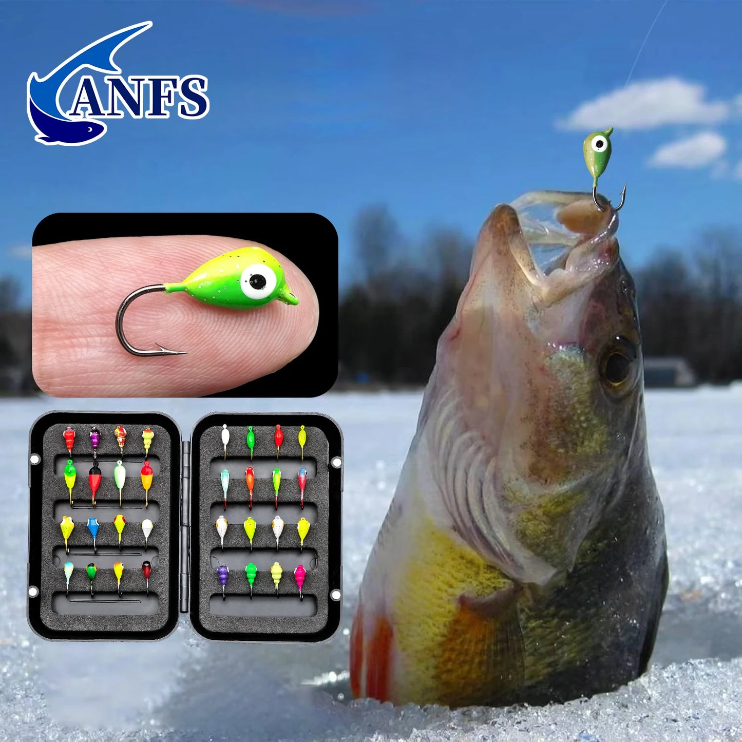 ANFS Ice Fishing Lures Ice Fishing Jigs Ice Fishing Gear Hard