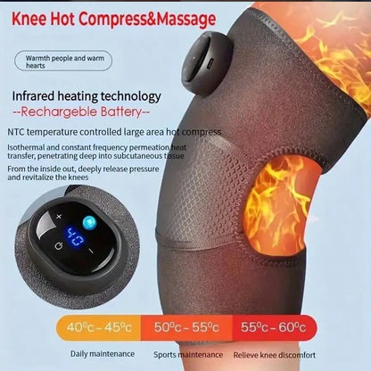 Heated And Vibrating Knee Massage Pad,