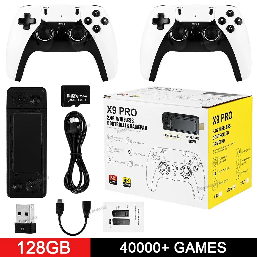 128G 256G X9 PRO GameStick 4KHD TV Video Game Consol 3D Games