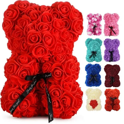 2025 New Artificial Flower Eternal Rose Teddy BeaR