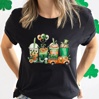 St. Patrick's Coffee Shirt Lucky Coffee Shirt St Patricks Day