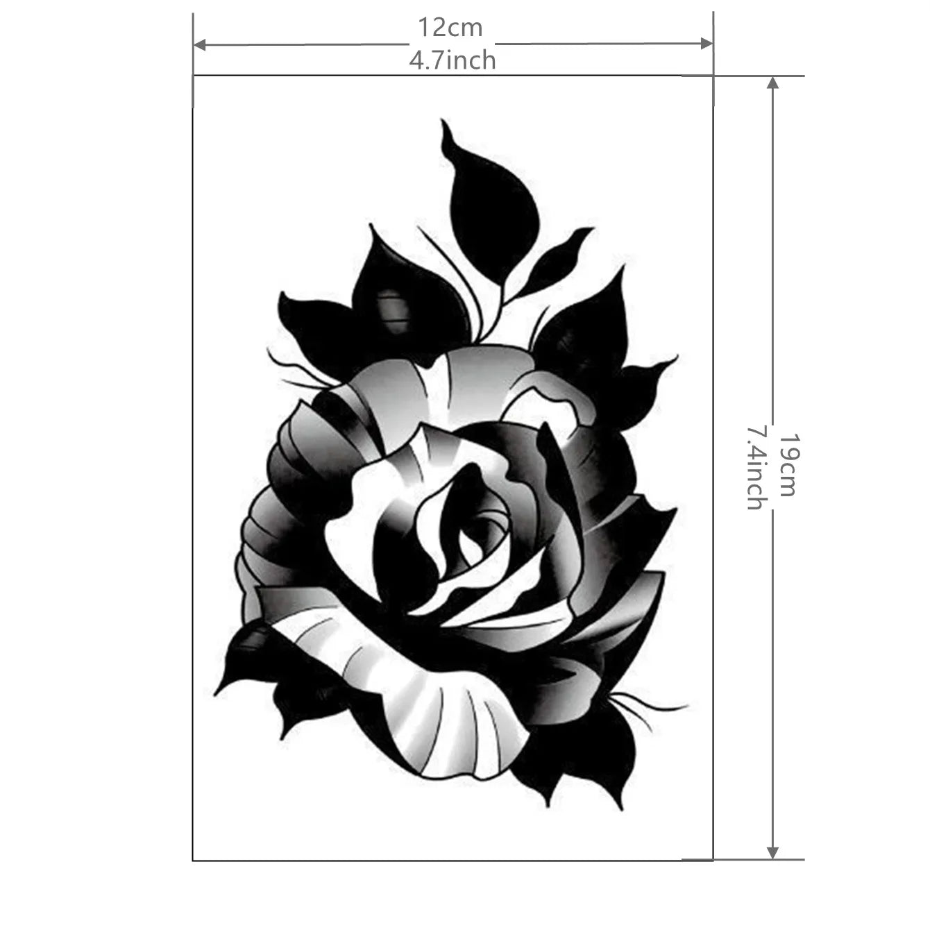 1 Sheet Hand Flower Tattoo Sticker Waterproof Lasting
