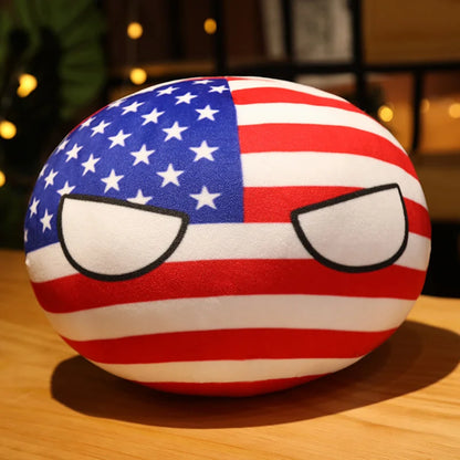 Hot  10/30/50cm Polandball Country Ball Toy Plush Pendant Plush Doll