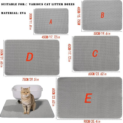Cat Litter Mat Double Layer Pet Non Slip Big Pet Litter Box