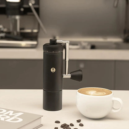 Manual Coffee Grinder with External Adjustment, Stainless Steel Burr