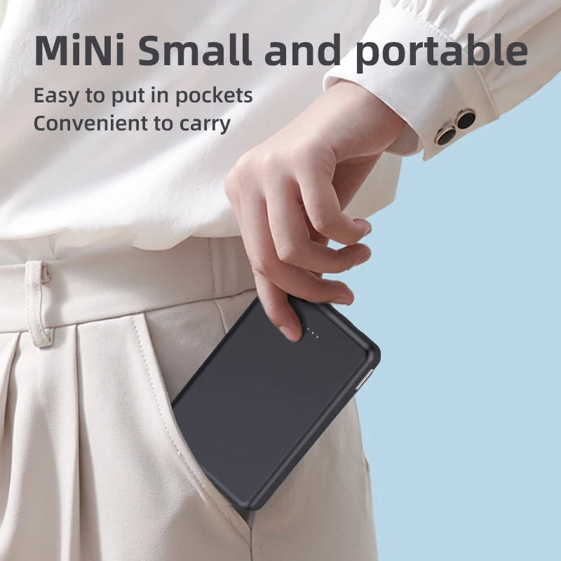 Mini Compact Portable Power Bank 5000Mah Mobile Phone Charger,