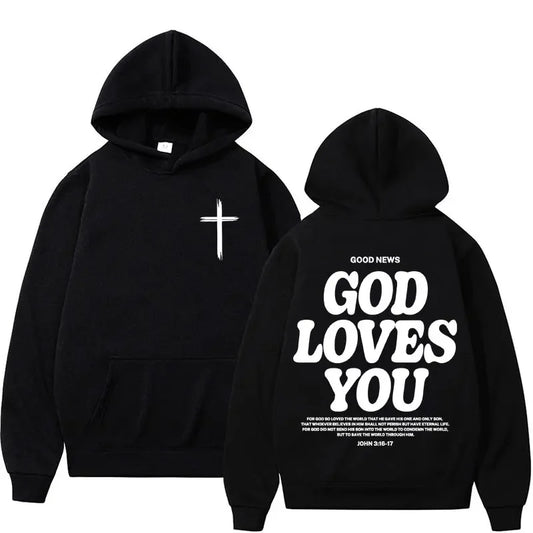 Harajuku Aesthetic Christian Jesus Church Hoodie Bible Verse