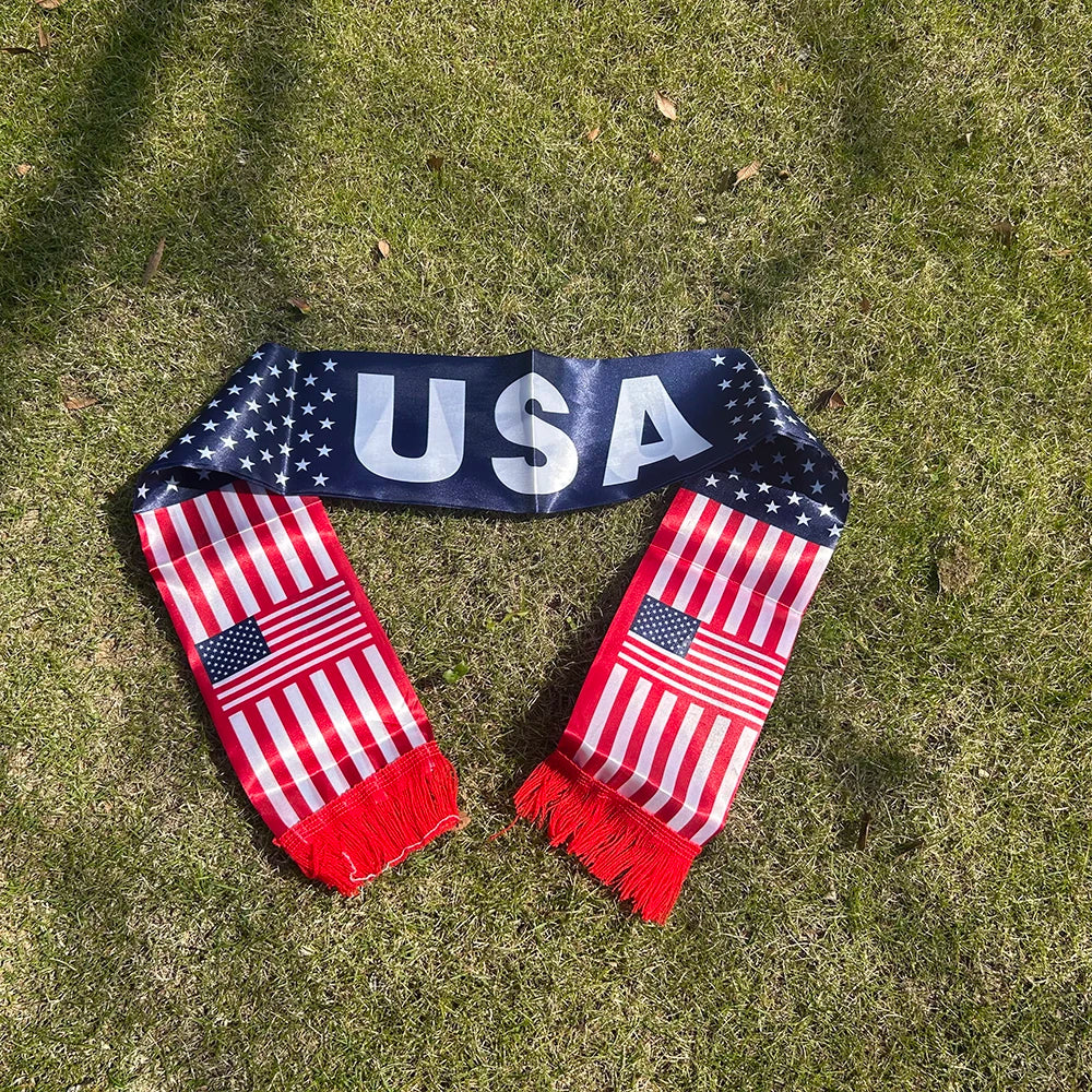 2026 American Scarf 14x135cm Double-sided Printed