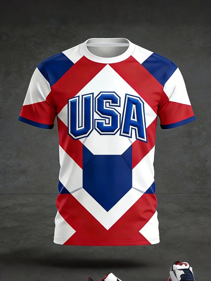 2026 USA Soccer T Shirt 3D Print American Flag Football
