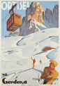 Retro Zermatt Chamonix Skiing Art Poster Vintage Australia