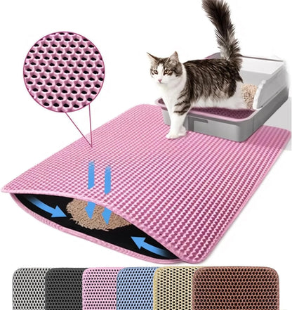 Cat Litter Mat Double Layer Pet Non Slip Big Pet Litter Box