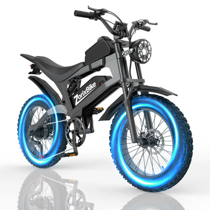 ZorixBike R8 Pro Electric Off-Road Bike 20x4.0 3000W 35Mph 80Mile 48V 20Ah
