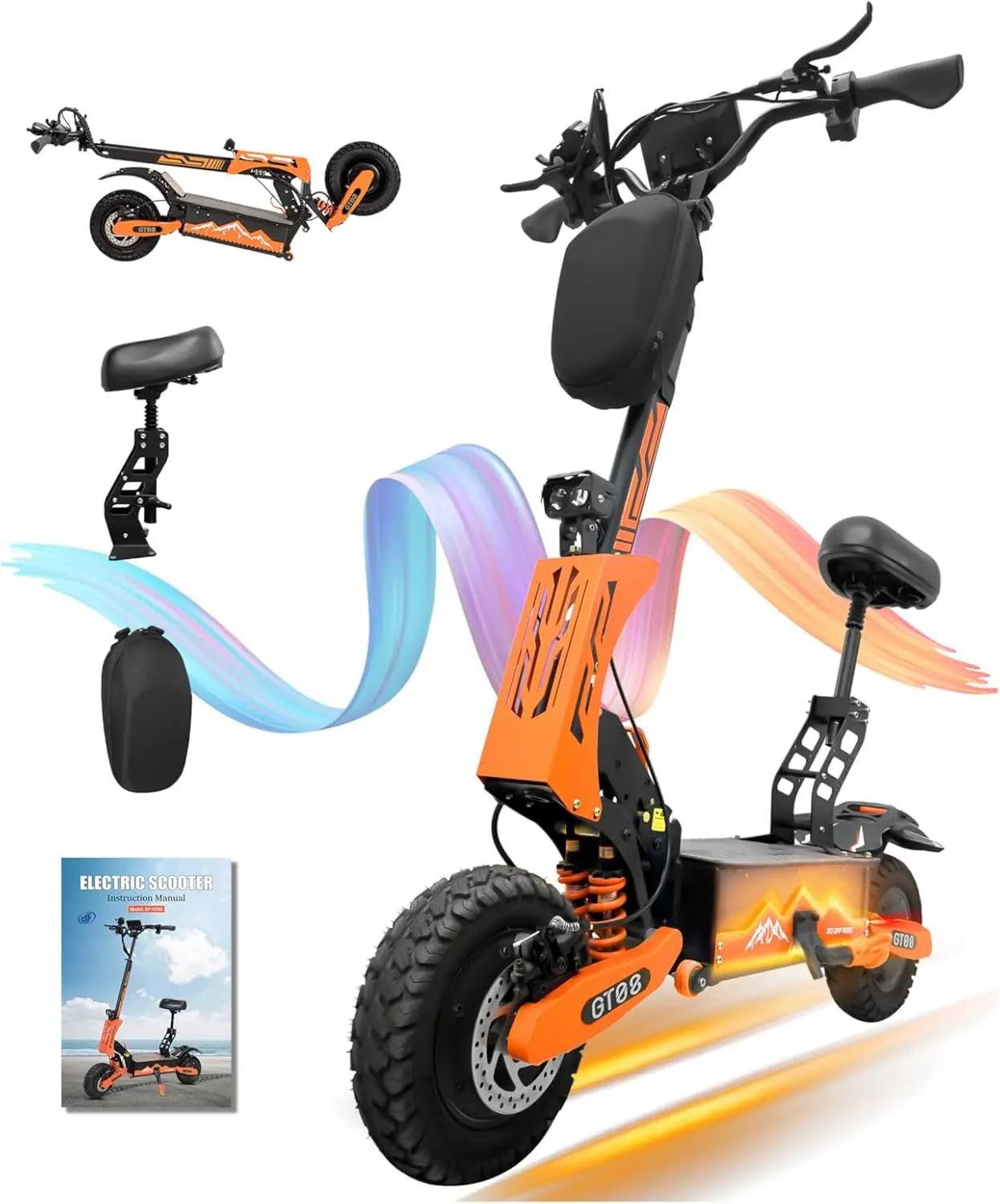 GT08 Electric Scooter 5600W Dual Motor 60V27AH