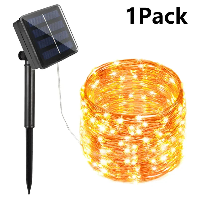 7M/12M/22M/32M LED Solar String Fairy Lights Outdoor