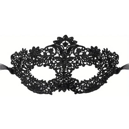 2pcs Elegant Black Lace Masquerade Mask Set for Couples -