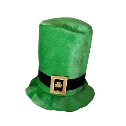 Saint Patricks Day Top Hat Holiday Fake Beard Green
