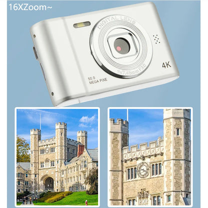 4K Digital Camera Travel Selfie Camara 50 Megapixels