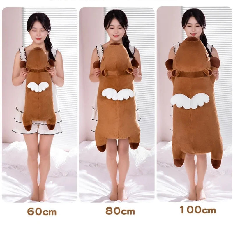 60cm-100cm Kawaii Cartoon Giant Strip Capybara Plush Doll