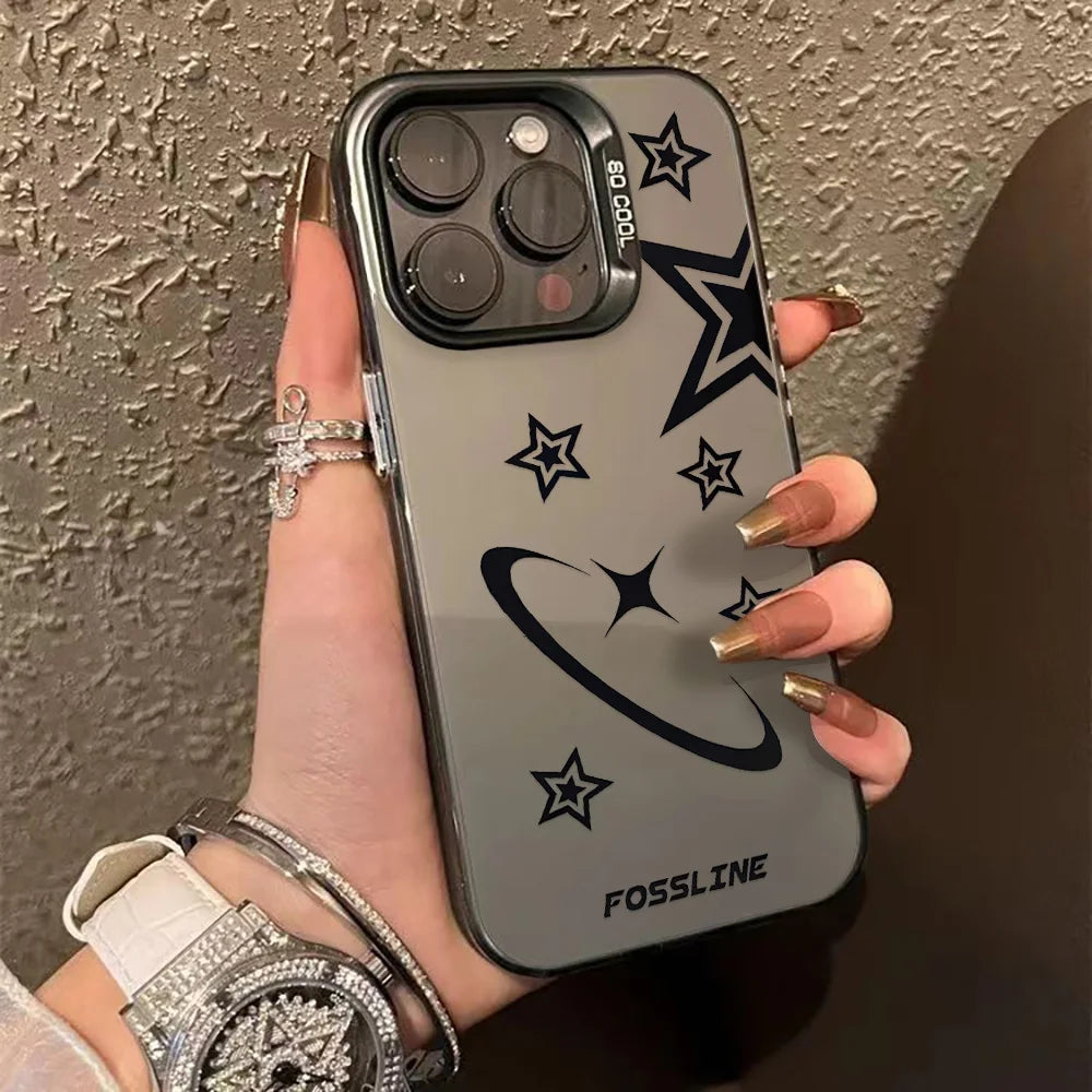 Luxury INS Star Phone Case For iPhone 16 Pro Max 17 13 11 15 14 12 17