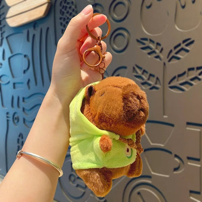 Cute Capybara Plush Toy Hoodie with Wings Simulation Doll