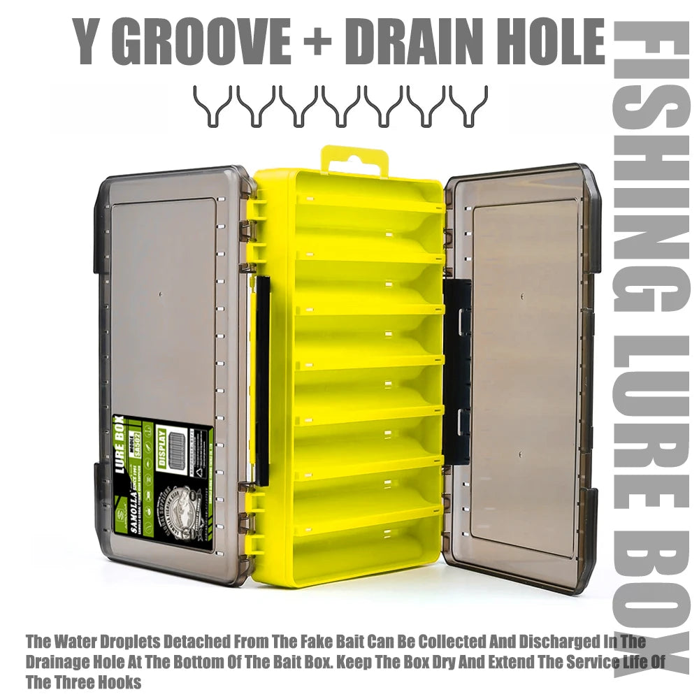 SAMOLLA Double-Sided Compact Tackle Box -