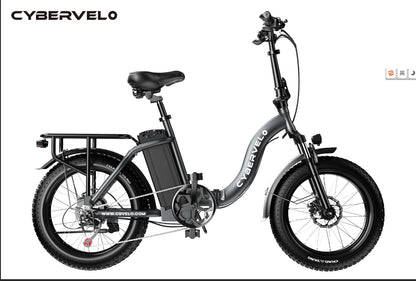 Cybervelo MARS700 1000W Folding Electric Bike,48V 20.8AH