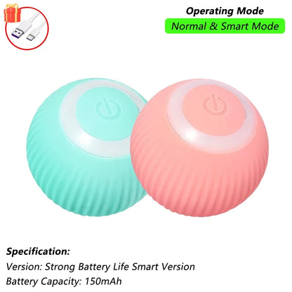 Dog Cat Interactive Ball Toy Automatic Rolling Ball Faux Tail