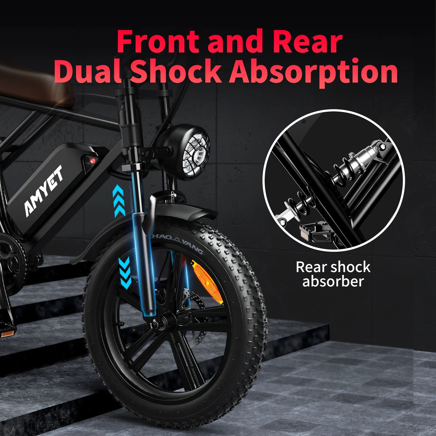 AMYET V9-G60 Adults Electric Bike 1000W Motor Bicycle