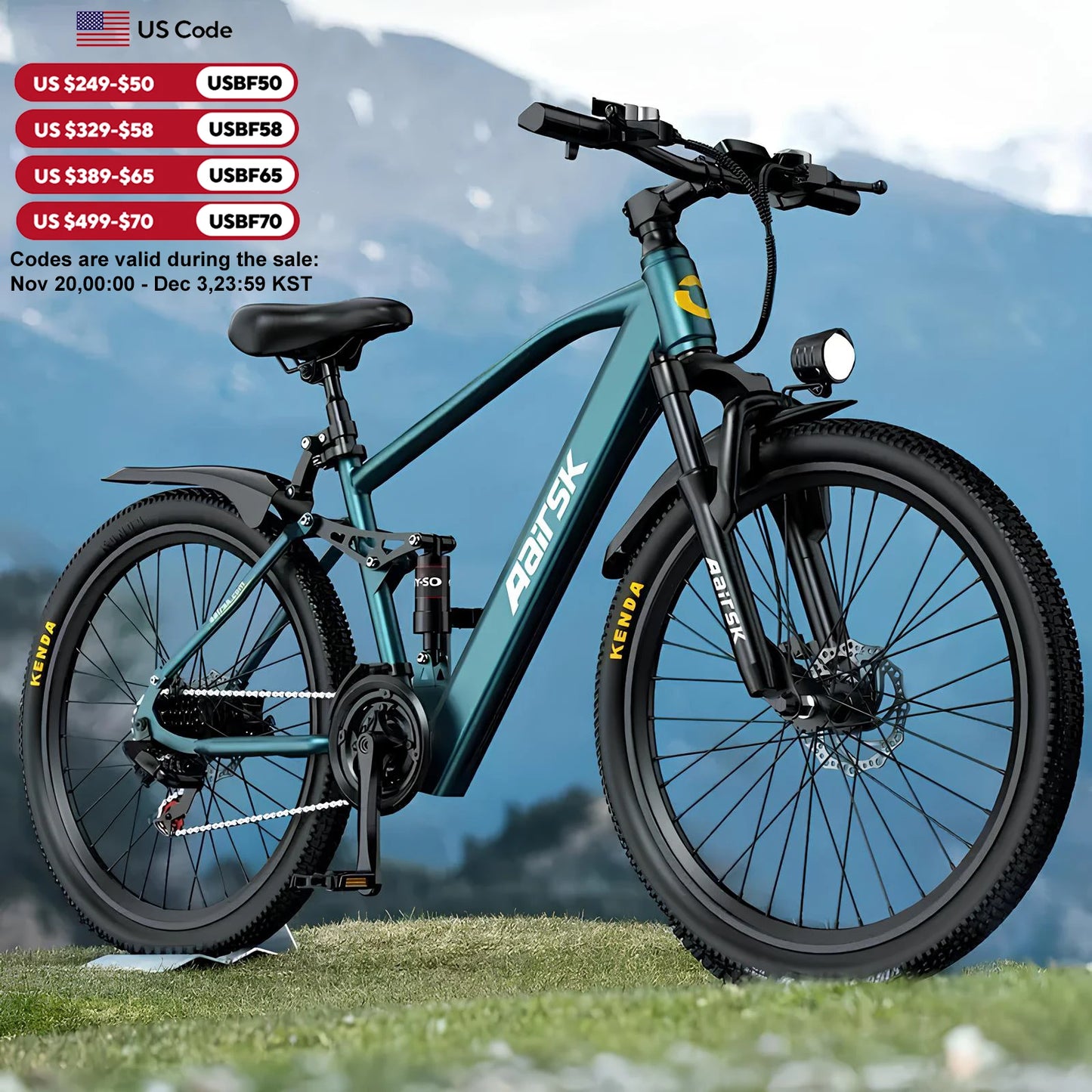 26'' Electric Bike for Adults,750W Peak Motor Mountain