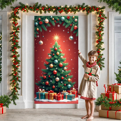 Christmas snowman Hanging Flag Door Banner