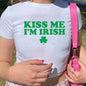 Kiss Me I'm Irish Baby Tee Irish Shirts Women's
