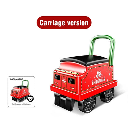 Ride-On Train with Track Children Toy Train with Lights Sounds