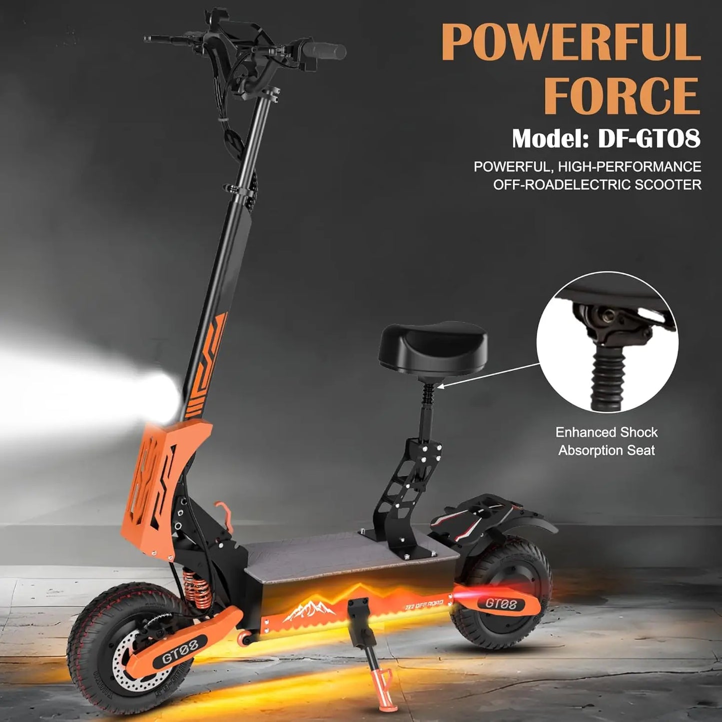 GT08 Electric Scooter 5600W Dual Motor 60V27AH