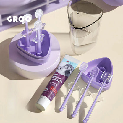 Pet Silicone Toothbrush and Toothpaste Set Teeth Cleaning