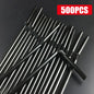 50-1000Pcs Drinking Straws Colorful & Black