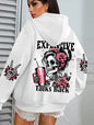 Expensive Talks Back Funny Printing Womens Hoodie Loose Multicolor