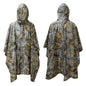 Man Military Impermeable Zipper Camo Raincoat