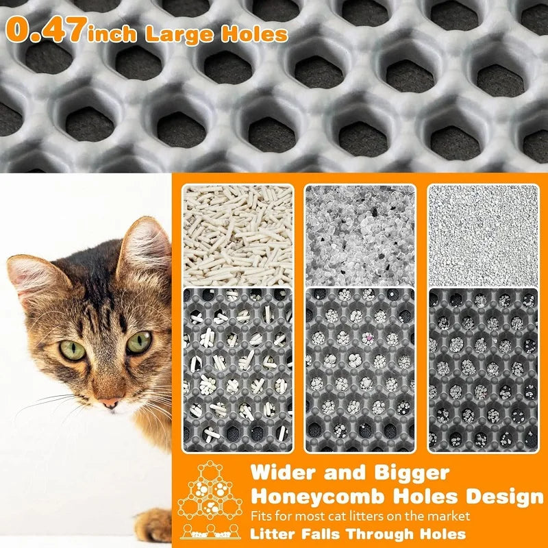 Cat Litter Mat Double Layer Pet Non Slip Big Pet Litter Box