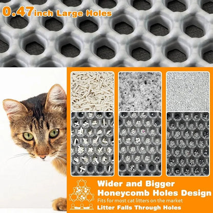 Cat Litter Mat Double Layer Pet Non Slip Big Pet Litter Box